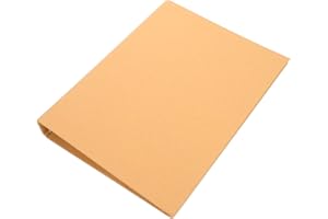 PACKOVE B5 9-Ring Kraft Paper Binder Cover for Loose Leaf Notebooks, Refillable Document Organizer Folder,