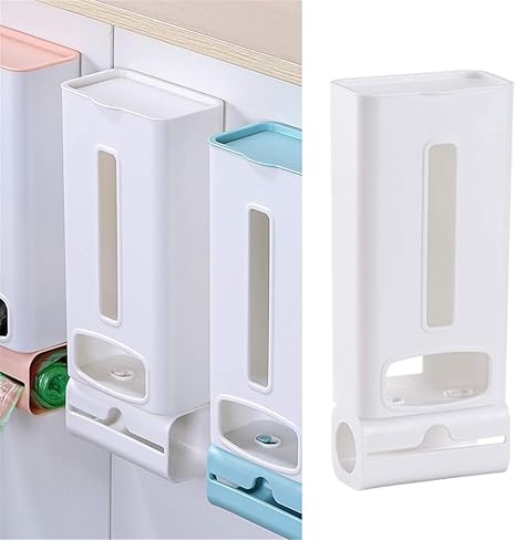 Amazon ゴミ袋ストッカー 壁掛け 吸盤付き 分離式 キッチン収納 大容量 レジ袋 ポリ袋ストッカー エコバッグ 多用途 収納便利 組立不要 省スペース ホワイト ポリ袋ストッカー オンライン通販