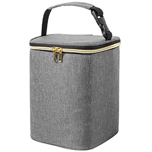 Teamoy Breastmilk Cooler Bag, Baby Bottles Bag for up to 4 Large 9 Ounce Bottles, Perfect for Nursing Mom Back to Work, (Bag ONLY), Gray