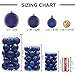 KI Store Blue Christmas Balls 34pcs 1.57-Inch Small Christmas Tree Decoration Ornaments for Xmas Tree Holiday Wreath Garland Decor Ornaments Hooks Included