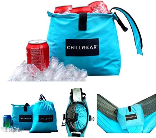 ChillGear Portable Camping Cooler Bag - Best Insulated Fabric Cooler with Handle Attachment - Collapsible 5 Can Cooler Perfect for Hammock, Outdoors, Camping Chair, Fishing, Folding Chair