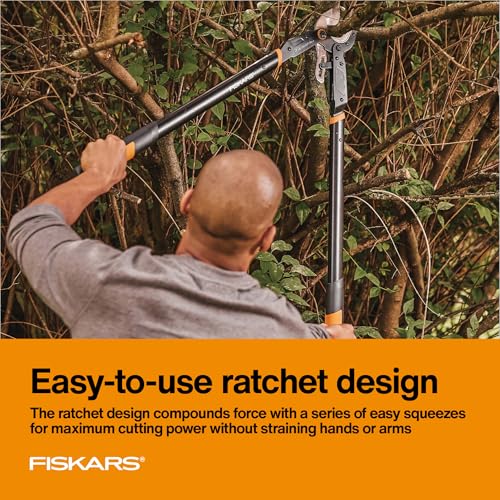 Fiskars 32" Ratchet Drive Garden Anvil Loppers, 2" Cut Capacity photo 10