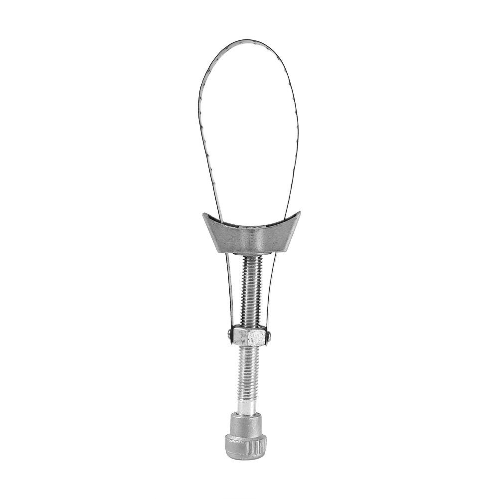 Terisass Oil Filter Wrench Aluminum Car Truck Oil Filter Remover Wrench Tool with Diameter Adjustable 60mm-120mm + Strap Wrench