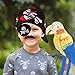 VAMEI 24 PCs Pirate Party Supplies Eye Patches Pirate Bandana Fake Mustaches Halloween Costume Party Favors Captain Pirate Costume Accessories Boys Girls Kids