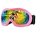 ZDATT Dirt Bike Goggles, Kids Motorcycle Motocross Goggles ATV Racing Goggles UV Protection Kits for Outdoor Activity Sports, Pink