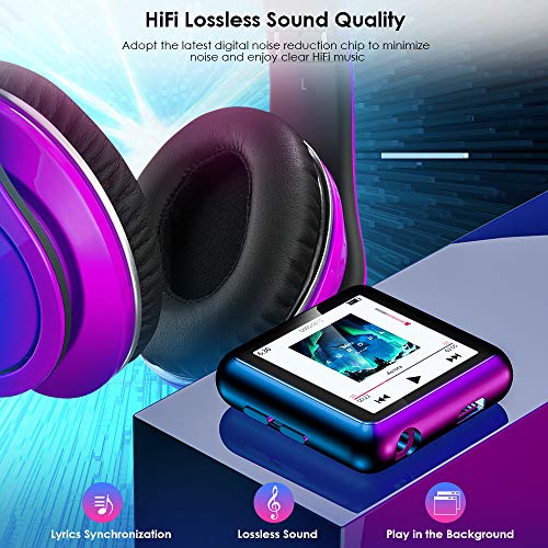 MP3 Player, Gueray 8GB Bluetooth MP3 Player with Clip Sport Watch Strap Full Touch Screen Portable Music Player Supports FM Radio Voice Recorder Video E-Book TF Card up to 128GB - Thumbnail 2