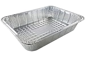 DCS DEALS 14" x 10" x 3" Aluminum Oblong Baking Pans 3” Deep Pans for Big Meals – Super Strong Foil Baking Tins - Ideal for Roasting Poultry, meats, Lasagna, Barbeques, Cakes and More (pack of 5)