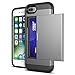 iPhone 7 Plus Case, Trianium [Walletium Series] Premium Protective Wallet Cases Cover for Apple iPhone 7 Plus /7 Pro (2016) [Wallet Card Slot][Heavy Duty Protection]- Gunmetal