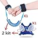 (2 kit)Anti Lost Wrist Link 2 meters Wrist Leash for Kids & Toddlers Child Safety Wristband (Blue)