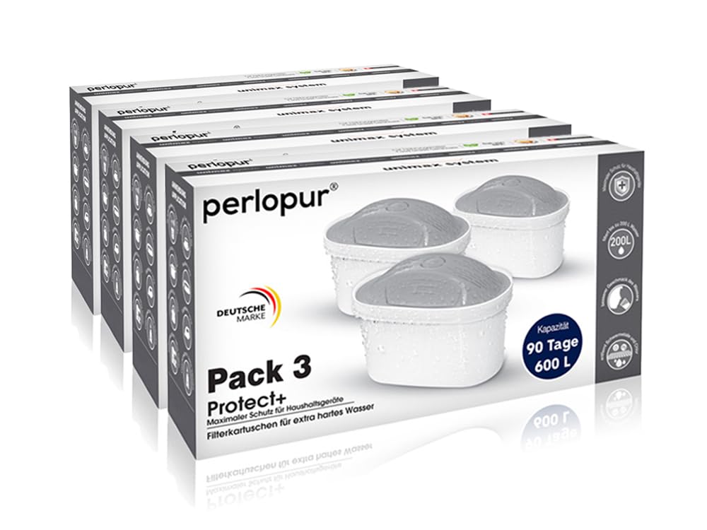 PearlCo Protect+ unimax - 12 Pack Water Filter Cartridges (Compatible with Brita® Maxtra®)