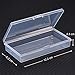 SATINIOR Pack of 12 Clear Plastic Bead Storage Containers with Hinged Lids for Beads and More (12.8 x 6.1 x 2.45 x 2.9 inches)