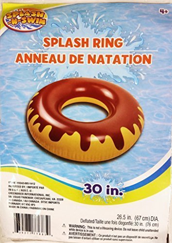 SPLASH-N-SWIM Chocolate Do-Nut Pool Splash Ring