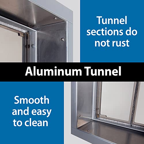 PlexiDor Performance Pet Doors for Dogs and Cats Wall Mount Dog Door with Lock and Key White