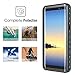 MoKo Case Compatible with Galaxy Note 8, Waterproof with Built-in Screen Protector Ultra Protective Shock-Absorbing Bumper Dustproof Submersible Full-Body Case Fits with Galaxy Note 8, Black + Blue