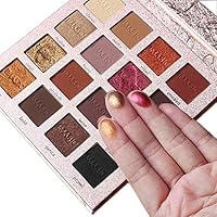 Eyeshadow Palette Makeup Matte Shimmer 16 Colors High Pigmented Cosmetic Eye Shadows (Gold)