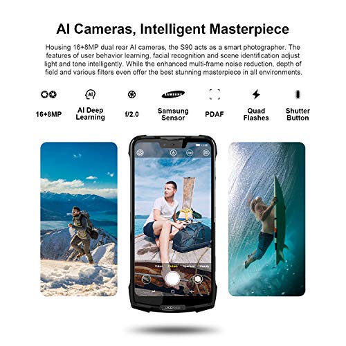 image for DOOGEE S90 4G Modular Rugged Cell Phone Android 8.1-10050mAh Battery (