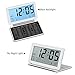 Mini Foldable Travel Alarm Clock with Temperature/Date/Calendar/Snooze for Office /Bedroom/Study/kitchen/Living room Silent LCD Digital Screen Desk Clock with Soft Blue Backlight