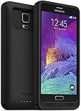 PowerBear Samsung Galaxy Note 4 Battery Case [4500 mAh] High Capacity External Battery Charger for Note 4 (Up to 140% Extra Battery) - Black [24 Month Warranty & Screen Protector Included]