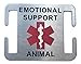 Leash Boss Emotional Support Animal ESA Dog ID Tag - Stainless Steel - Attaches to Nylon Collar or Harness (1 in)
