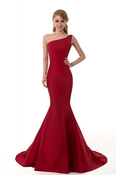 Amazon.com: GEORGE DESIGN Brief Elegant Burgundy Mermaid One ...