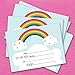 Canopy Street Rainbows And Hearts Kids Thank You Note Card Pack / 20 Vibrant Fill In Thank You Cards And White Envelopes / 4 5/8