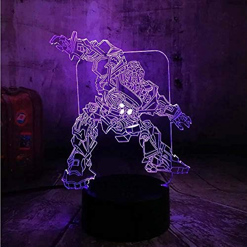 3D Night Light 3D Lamp Action Ratchet Transformer Autobots Ambulance Robot Optimus Desk Lamp Night Light Christmas Gift for Boy Kids