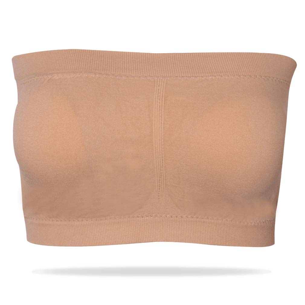 Bandeau Bra for Women Padded Strapless Brarette Soft Bra Nursing