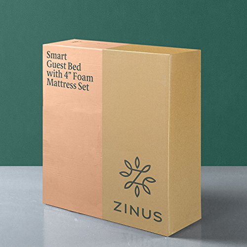 Zinus Roll Away Smart Guest Bed With 4 Inch Comfort Foam Mattress on