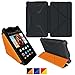 roocase Kindle Fire HD 6 2014 Case, new Kindle Fire HD 6 Origami 3D Slim Shell Case with Sleep / Wake Smart Cover [Supports Landscape, Portrait, Typing Stand] for All-New Fire HD 6 Tablet (2014), Granite Black / roocase Orange