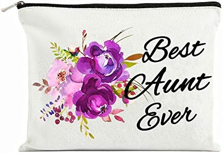 Aunt Gifts Best Aunt Ever Gifts Auntie Gifts From Niece For Christmas Birthday Retirement Aunt Gifts From Nephew Purple Flower Cosmetic Bag