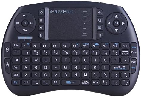 iPazzPort Wireless Mini Keyboard with Touchpad Backlit for Android TV Box and Raspberry Pi 3 and HTPC KP-810-21S Black Lianlisheng