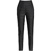 ATOFY Womens Down Pants Winter Warm Elastic High Waist Quilted Ultralight Puffy Snow Ski Pants Trousers