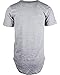 ShirtBANC Hipster Hip Hop Elong Drop Cut Mens Shirt Longline Dropcut Tshirt Athletic Heather