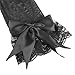 Fakeface Women Bridal Evening Party Wedding Wrist Length Gloves Black
