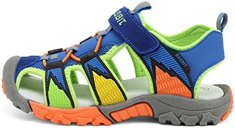 KKIDSS Boys Girls Velcro Sport Water Sandals Summer Closed-Toe Athletic Kids Shoes Blue 13 M US Little Kid