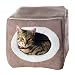 PETMAKER Cozy Cave Enclosed Cube Pet Bed - Light Coffee