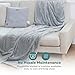 Throw Blanket for Bed Couch, Sable Decorative Flannel and Fleece Reversible Faux Fur Velvet Dual Layered Plush Super Soft Hypoallergenic Blanket, Twin Size 60