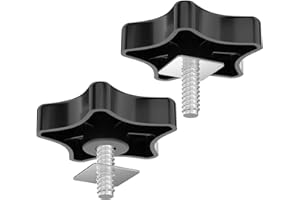 NVMW 901022 RV Awning Brace Knob with Nut Kit,Adjustment Knob Bolt Replacement for Camper/RV/Motorhome Accessories（2PCS,Black）