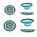 2 Collapsible Set - Collapsible Colander, Learja Upgrade Food-Grade Silicone kitchen Strainer Space-Saver Folding Strainer Colander, Sizes 8 inches - 2 Quart, and 10 inches - 4 quart. (Blue)