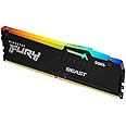 Kingston FURY Beast 8GB 5200MT/s DDR5 CL36 RGB Desktop Memory Single Module | Infrared Syncing | AMD Expo | Plug N Play | KF552C36BBEA-8