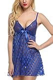 Avidlove Women Lingerie Dots Nightwear Lace Outfits Strap Babydolls