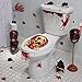Orgrimmar Halloween Door Cover and Creative Skeleton Toilet Cover Zombie Restroom Door Sticker Scary Horror Wall Decals for Party Decoration