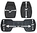 Drisen Heavy Duty All Season Deep Dish 3 Piece Rubber Floor Mats for Cars SUV & Trucks (Black)