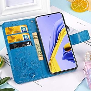 TANYO Custodia Adatto per Oppo A53s, Retro Flowers Design Pattern Custodia, PU/TPU Pelle Cover, [Carta Fessura… - immagine 4