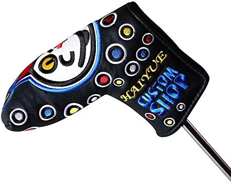 HAIYUE Golf Head Cover Putter Insane Clown Club Headcovers PU Leather Embroidered Blade Fit All Brands Gift Accessories for men women