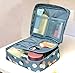 Cherry Roll Clear Cosmetic Makeup Bag Toiletry Travel Kit Organizer (flower printing sky blue)