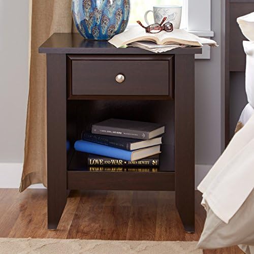Amazon Com Revere 1 Drawer Nightstand Jamocha Wood Kitchen Dining