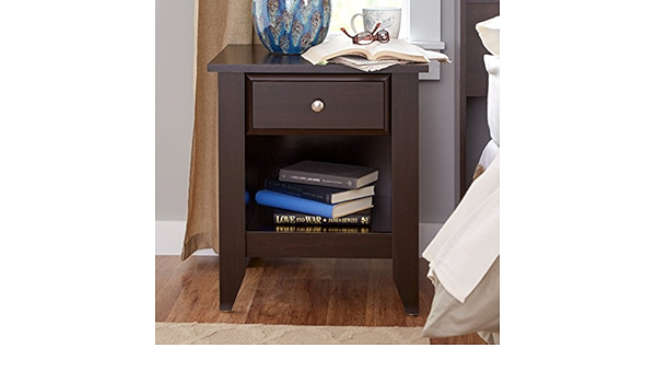 Amazon Com Revere 1 Drawer Nightstand Jamocha Wood Kitchen Dining