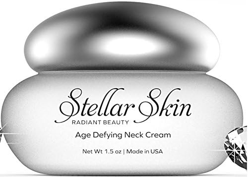 Neck Cream with Hyaluronic Acid - Best Skin Moisturizer to Reduce Fine Lines & Wrinkles in the Neck and Chest, Anti Aging Skin Care Products from Stellar Skin, 1.5 oz