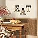 Penguin Purchasing Metal Wine Cork Holder Hanging Letters - All Three Letters E A T. Decorative Display Wall Art Decor Gift for Any Wine Lover.